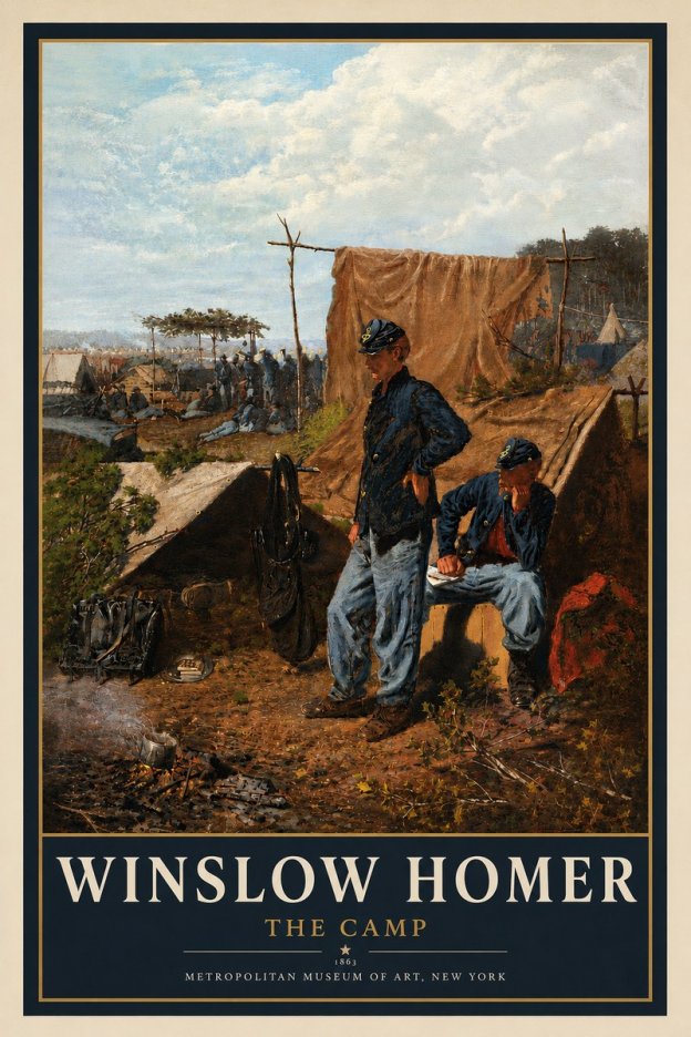 Winslow Homer The Camp No4 - Póster