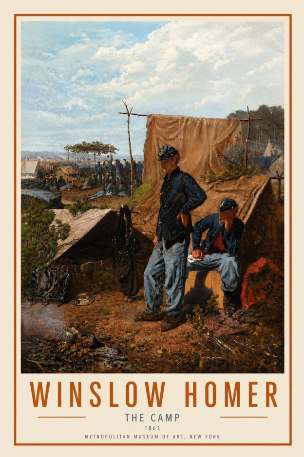 Winslow Homer The Camp No6 - Póster