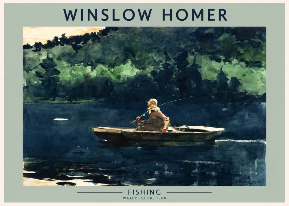 Winslow Homer Fishing No2 - Póster