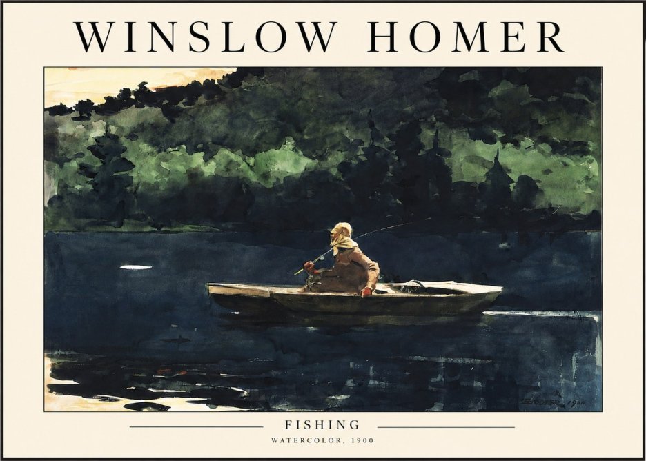 Winslow Homer Fishing No3 - Póster