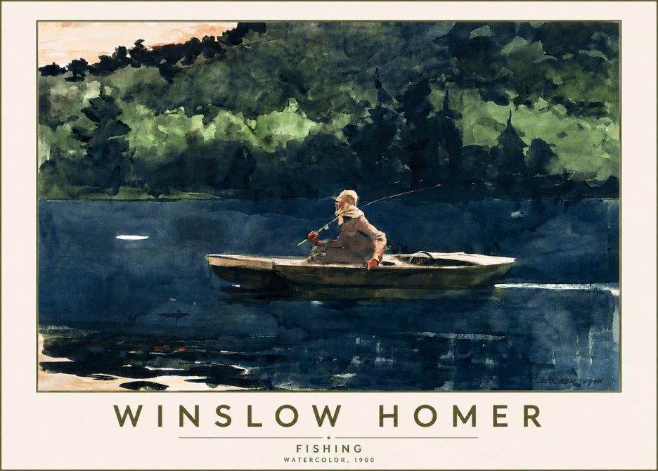 Winslow Homer Fishing No5 - Póster