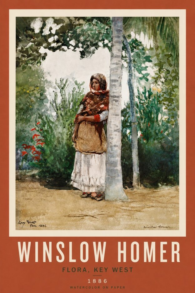 Winslow Homer Flora, Key West No4 - Póster