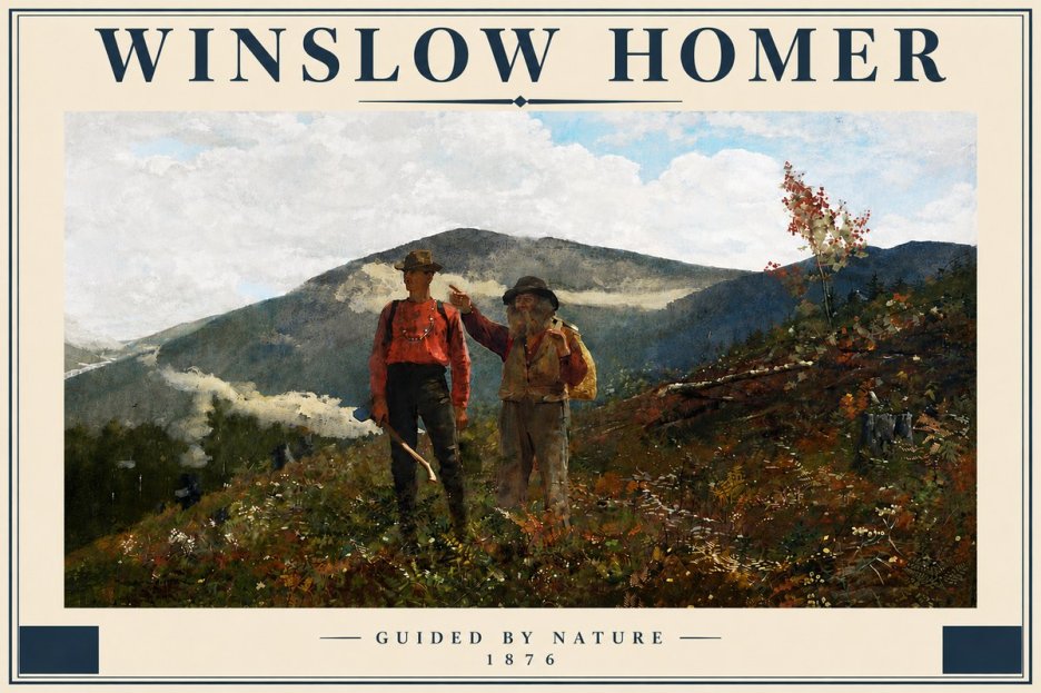 Winslow Homer The Two Guides No5 - Póster