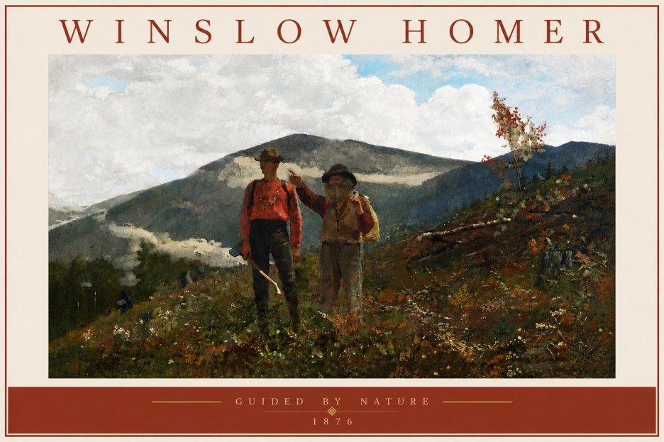 Winslow Homer The Two Guides No6 - Póster