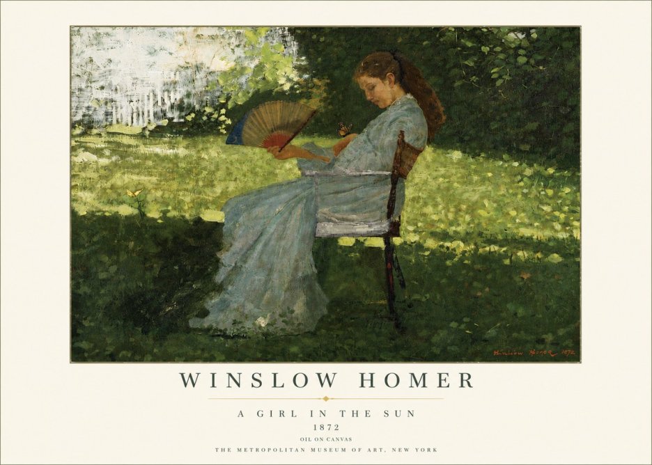 Winslow Homer A Girl in the Sun No3 - Póster