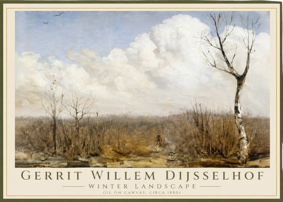 Gerrit Willem Dijsselhof Winter Landscape No3 - Póster