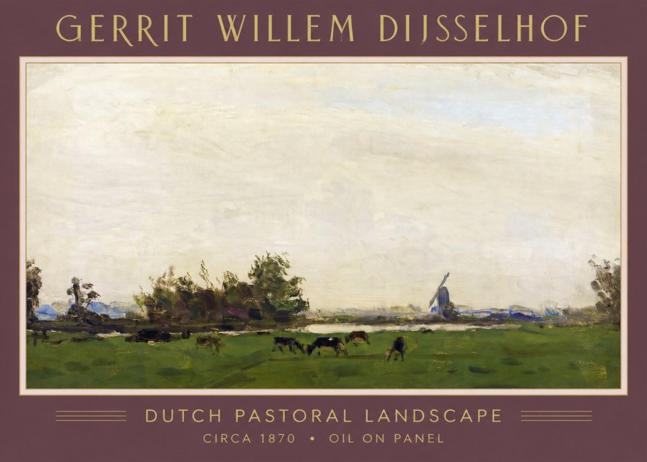 Gerrit Willem Dijsselhof Dutch Pastoral Landscape No4 - Póster
