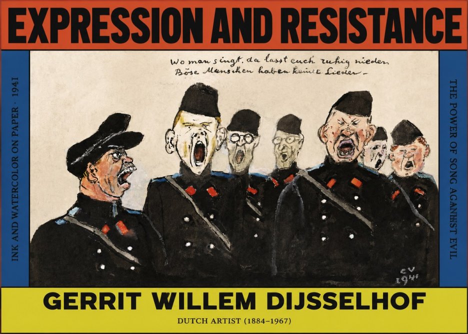 Gerrit Willem Dijsselhof Where Men Sing, There You May Rest in Peace; Evil People Have No Songs. No2 - Póster