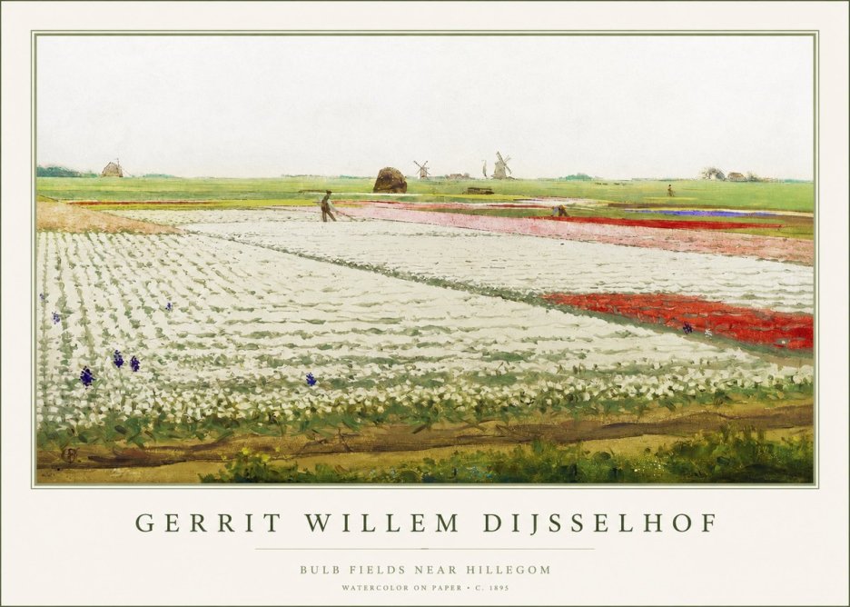 Gerrit Willem Dijsselhof Bulb Fields Near Hillegom No1 - Póster