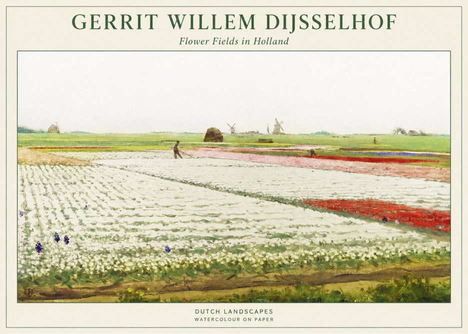 Gerrit Willem Dijsselhof Bulb Fields Near Hillegom No2 - Póster