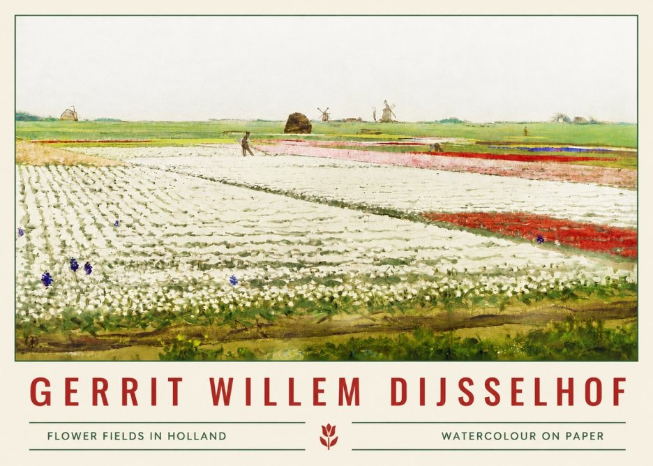 Gerrit Willem Dijsselhof Bulb Fields Near Hillegom No5 - Póster