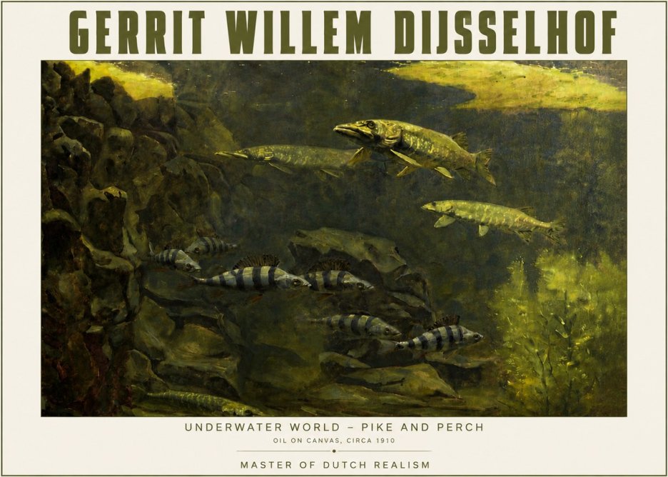 Gerrit Willem Dijsselhof Underwater Life No5 - Póster