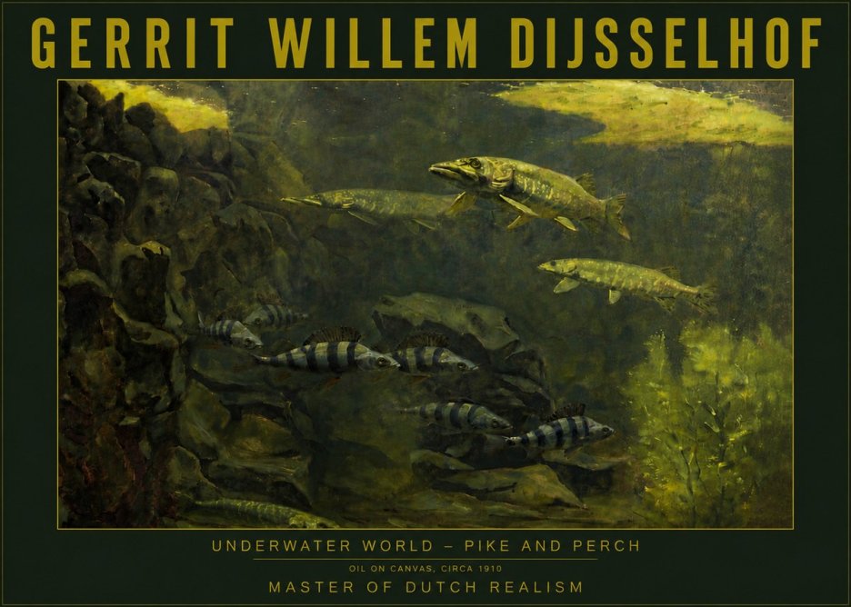 Gerrit Willem Dijsselhof Underwater Life No6 - Póster