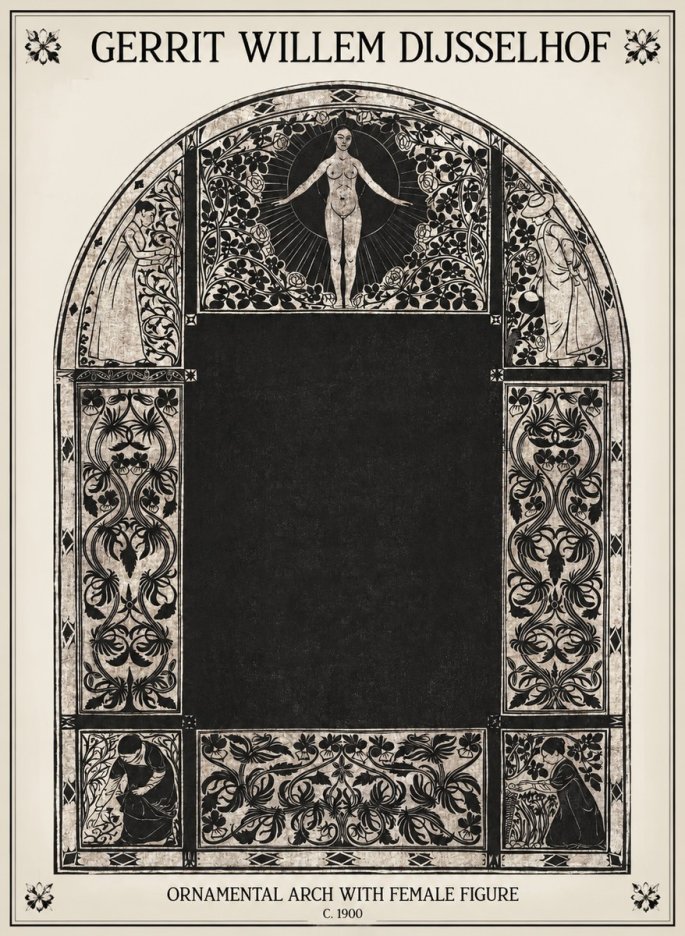 Gerrit Willem Dijsselhof Ornamental Composition - Design for a Printed Panel No2 - Póster