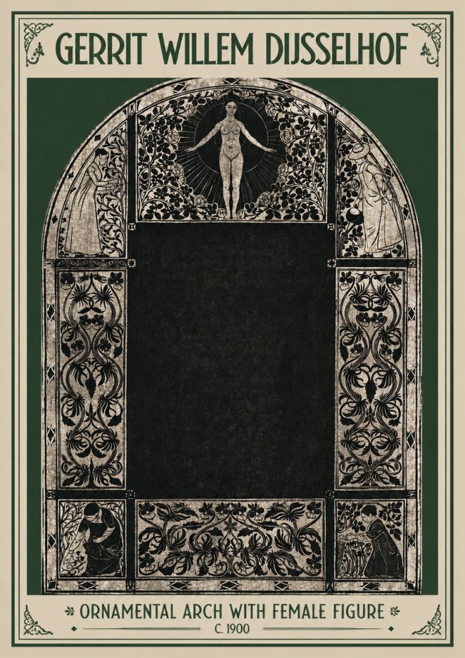 Gerrit Willem Dijsselhof Ornamental Composition - Design for a Printed Panel No4 - Póster