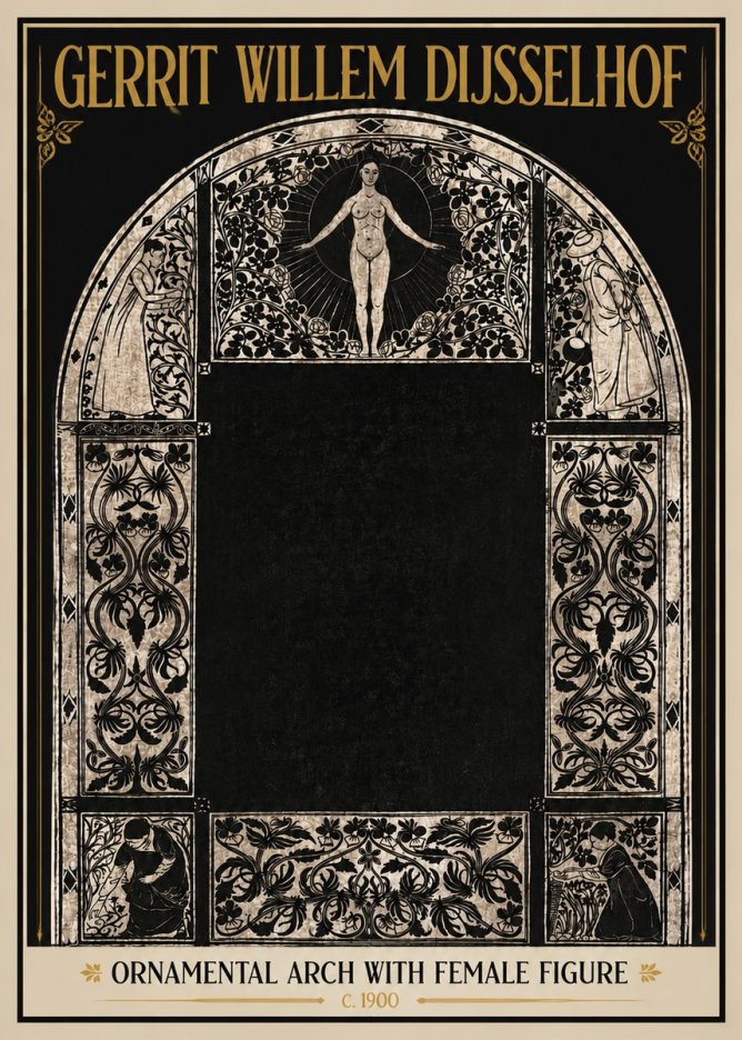 Gerrit Willem Dijsselhof Ornamental Composition - Design for a Printed Panel No6 - Póster
