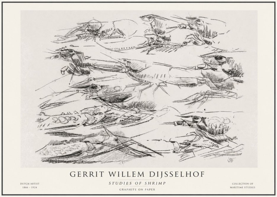 Gerrit Willem Dijsselhof Studies of Birds in Motion No6 - Póster