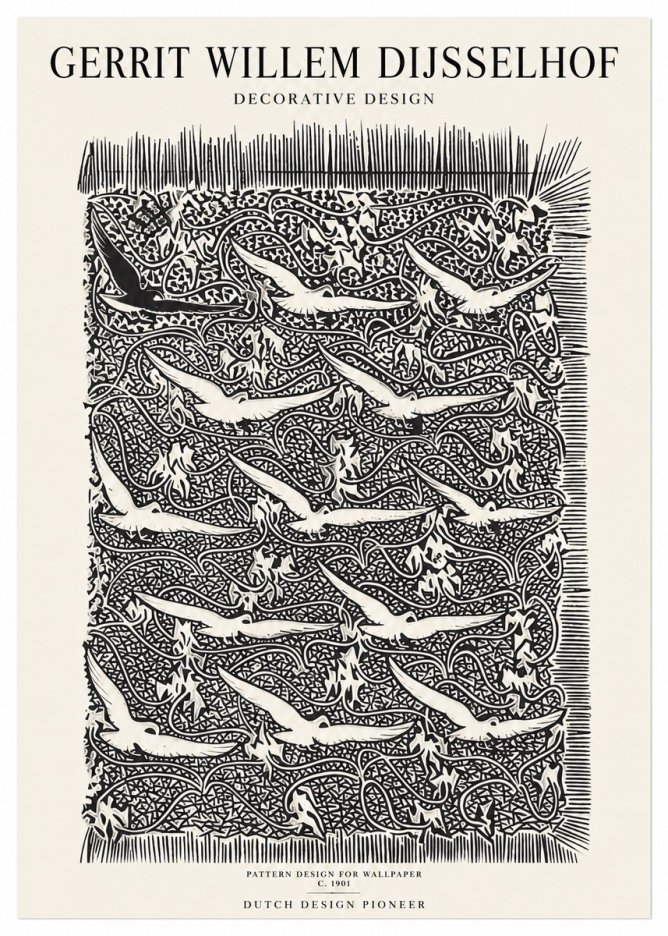 Gerrit Willem Dijsselhof Decorative Design No1 - Póster