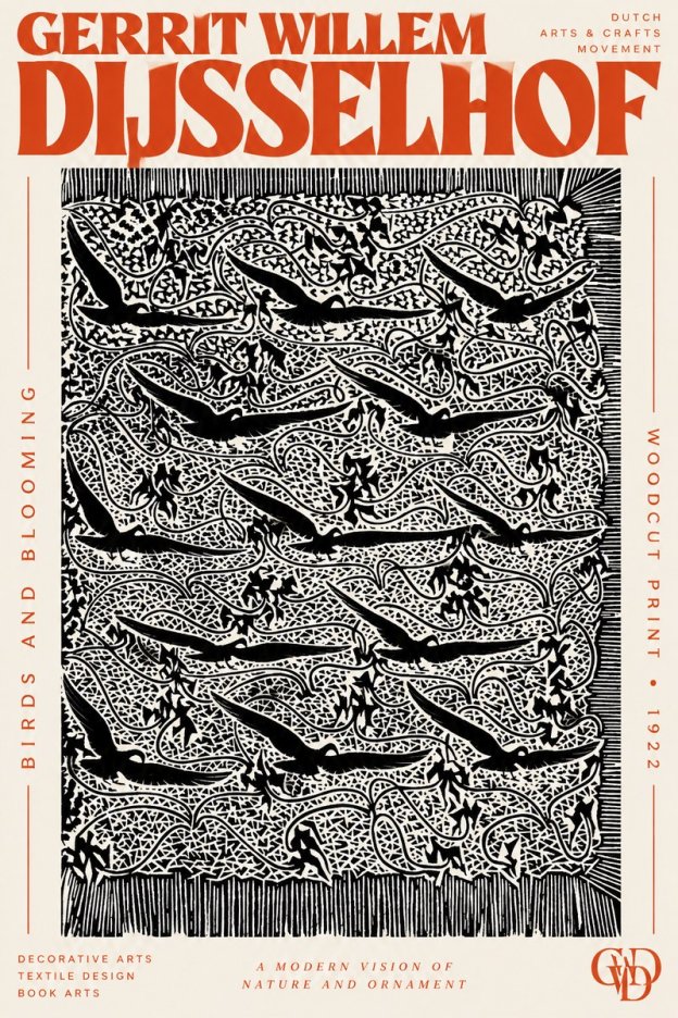 Gerrit Willem Dijsselhof Decorative Design No3 - Póster