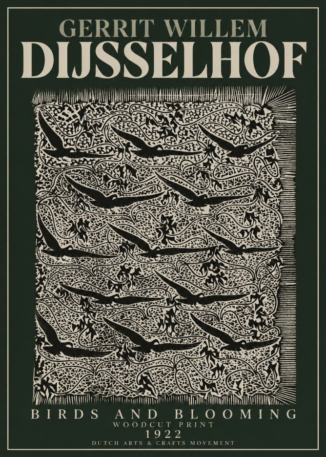 Gerrit Willem Dijsselhof Decorative Design No4 - Póster