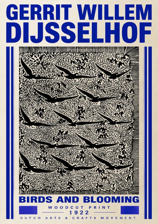 Gerrit Willem Dijsselhof Decorative Design No5 - Póster