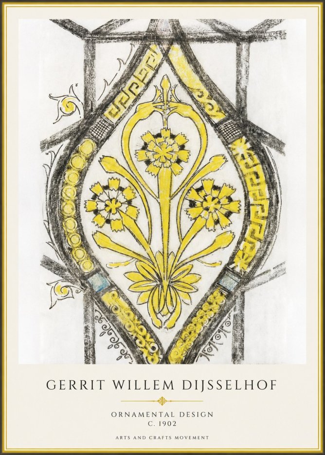 Gerrit Willem Dijsselhof Ornamental Design No1 - Póster