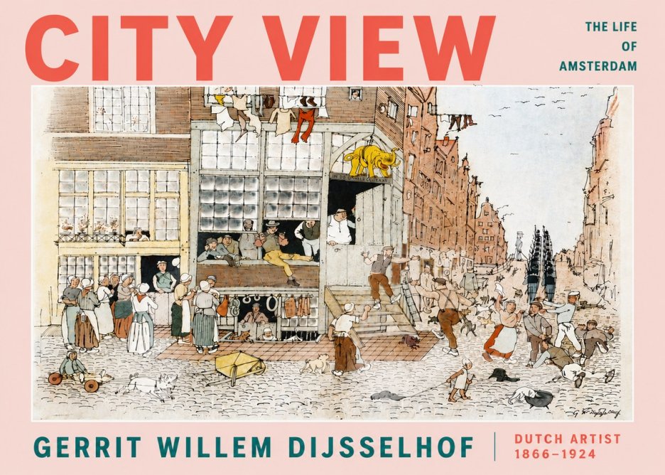 Gerrit Willem Dijsselhof Street Scene in Amsterdam No5 - Póster