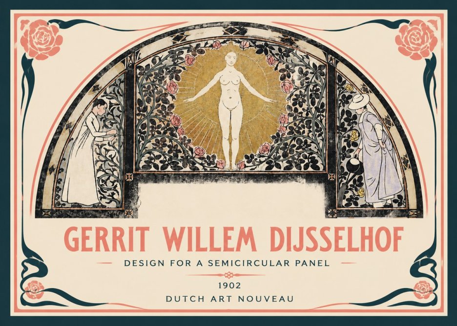 Gerrit Willem Dijsselhof Nature's Awakening No4 - Póster