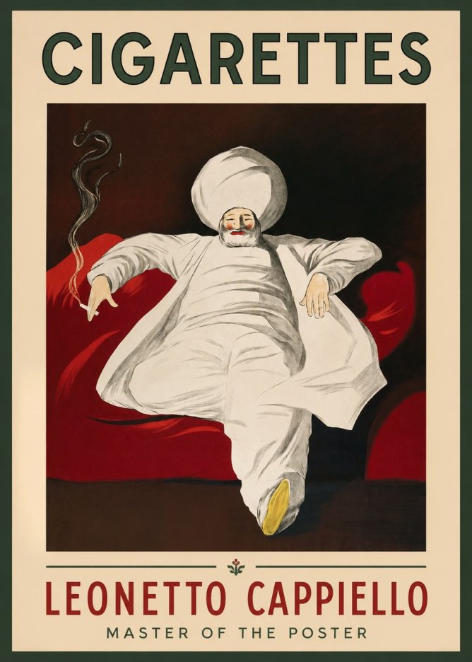 Leonetto Cappiello Cigarettes No1 - Póster