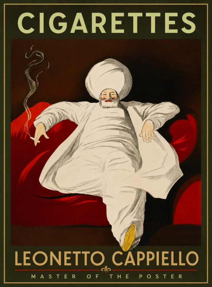 Leonetto Cappiello Cigarettes No5 - Póster