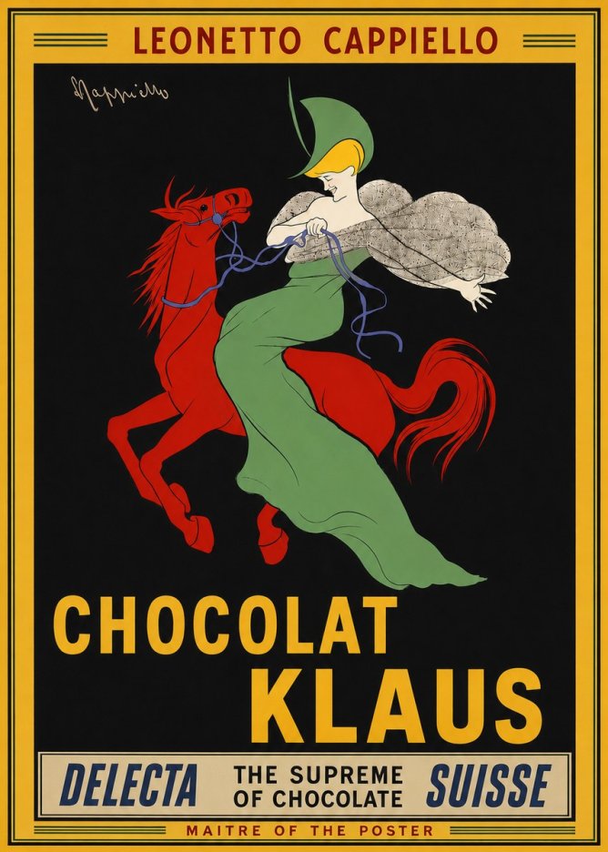 Leonetto Cappiello Chocolat Klaus No4 - Póster