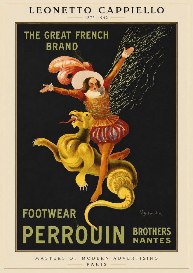 Leonetto Cappiello Footwear Perrouin No1 - Póster