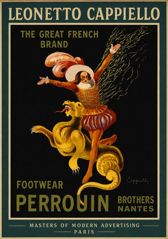 Leonetto Cappiello Footwear Perrouin No4 - Póster