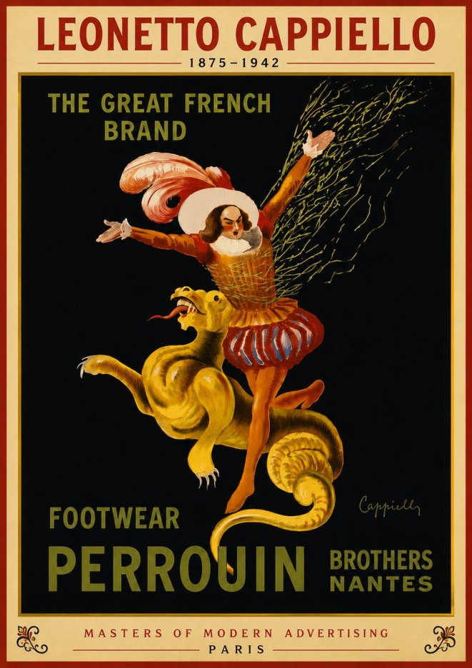 Leonetto Cappiello Footwear Perrouin No6 - Póster
