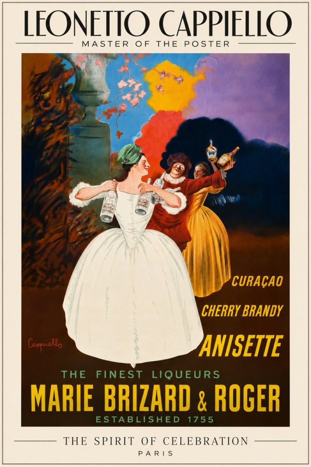 Leonetto Cappiello Marie Brizard & Roger - the Finest Liqueurs No6 - Póster