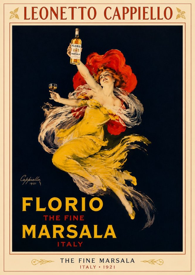 Leonetto Cappiello Florio the Fine Marsala No6 - Póster
