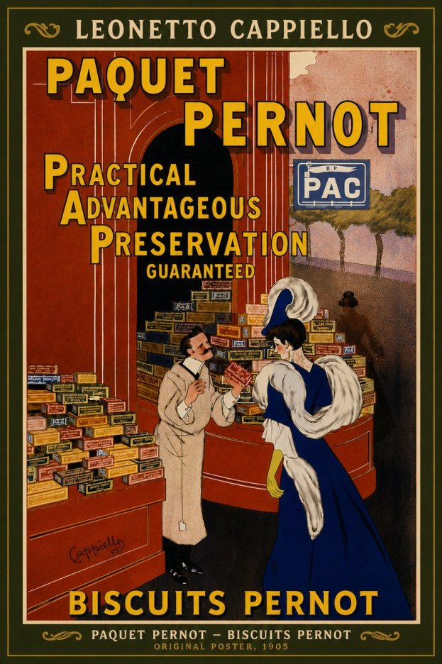Leonetto Cappiello Paquet Pernot – Biscuits Pernot No6 - Póster