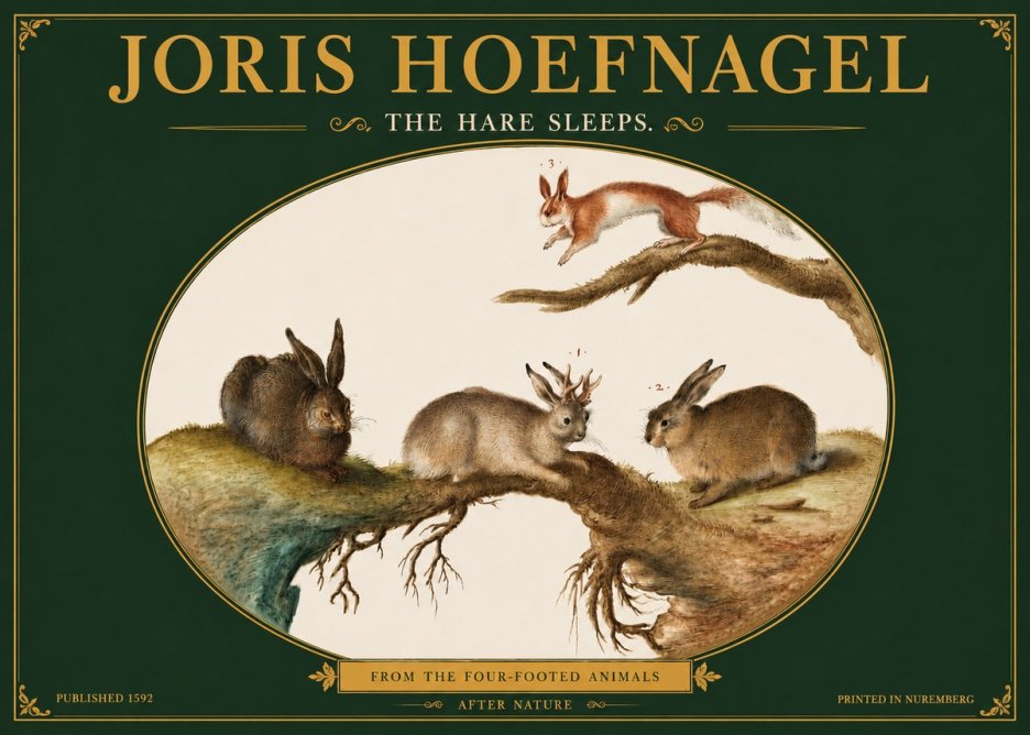 Joris Hoefnagel Lepvs Dormit No4 - Póster