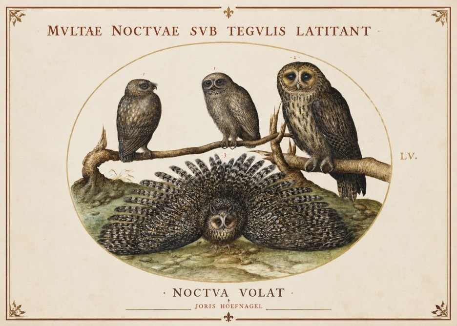 Joris Hoefnagel Noctva Volat No1 - Póster