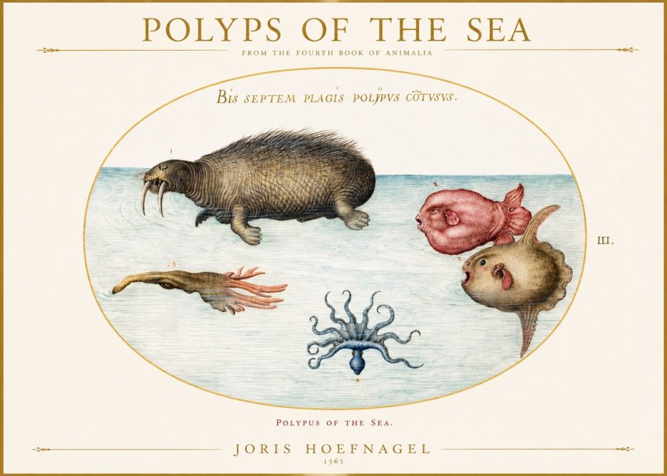 Joris Hoefnagel Polyps of the Sea No1 - Póster