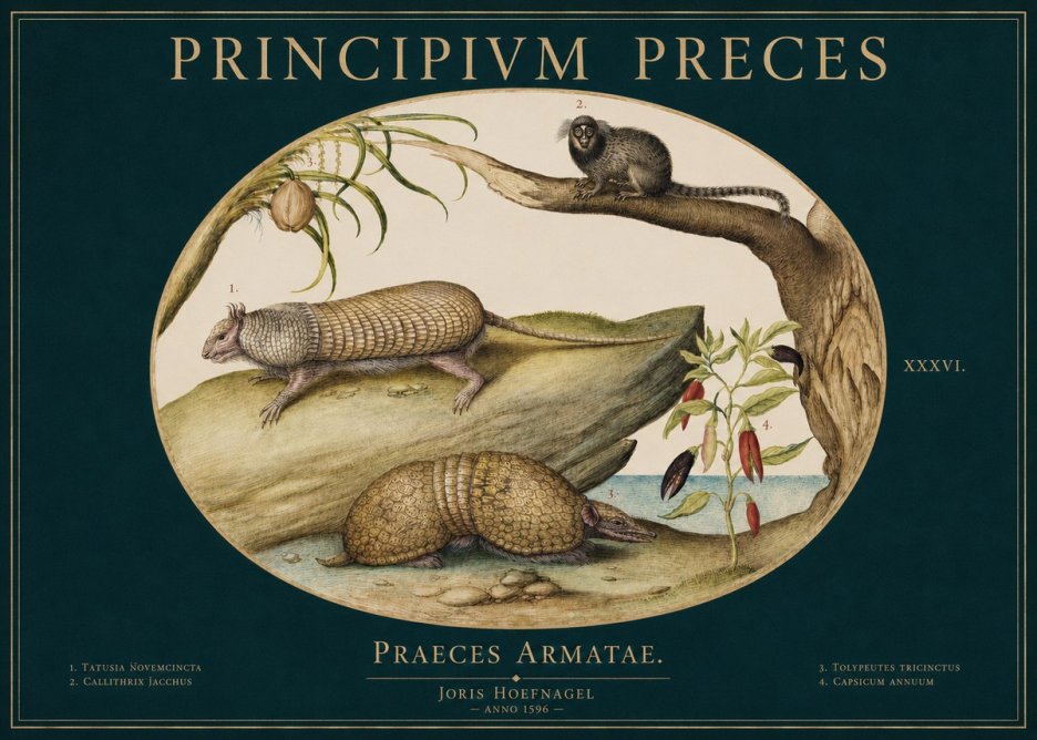 Joris Hoefnagel Praeces Armatae. No3 - Póster