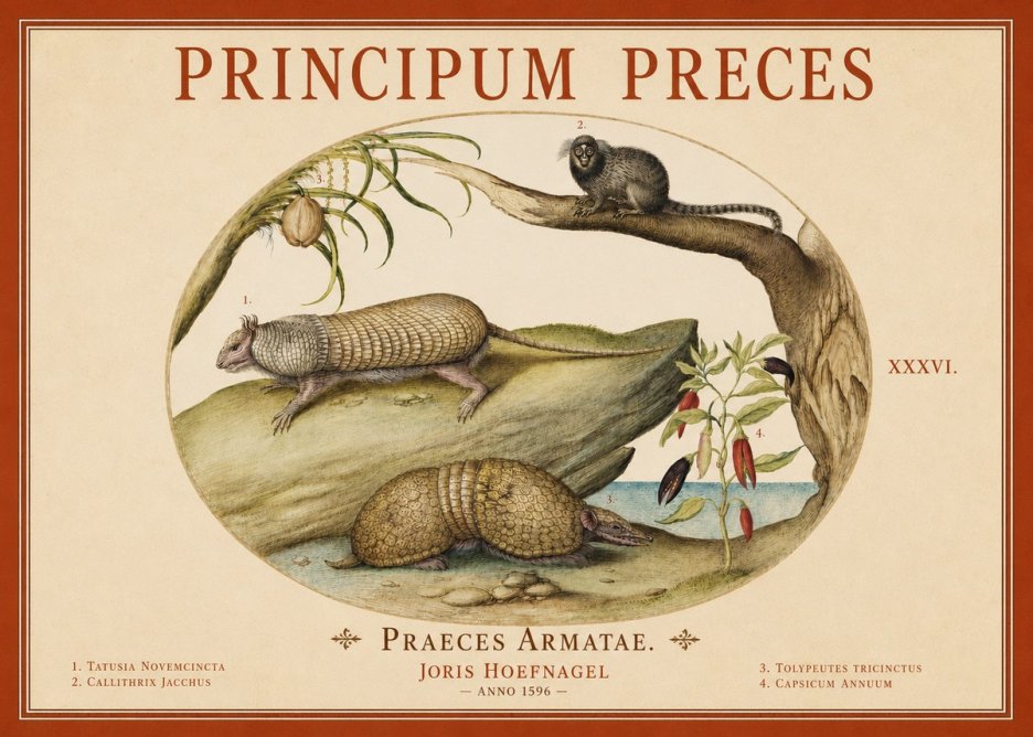 Joris Hoefnagel Praeces Armatae. No4 - Póster