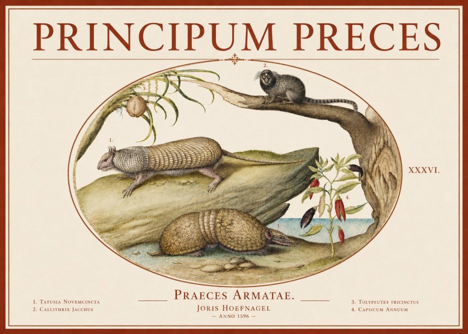 Joris Hoefnagel Praeces Armatae. No5 - Póster