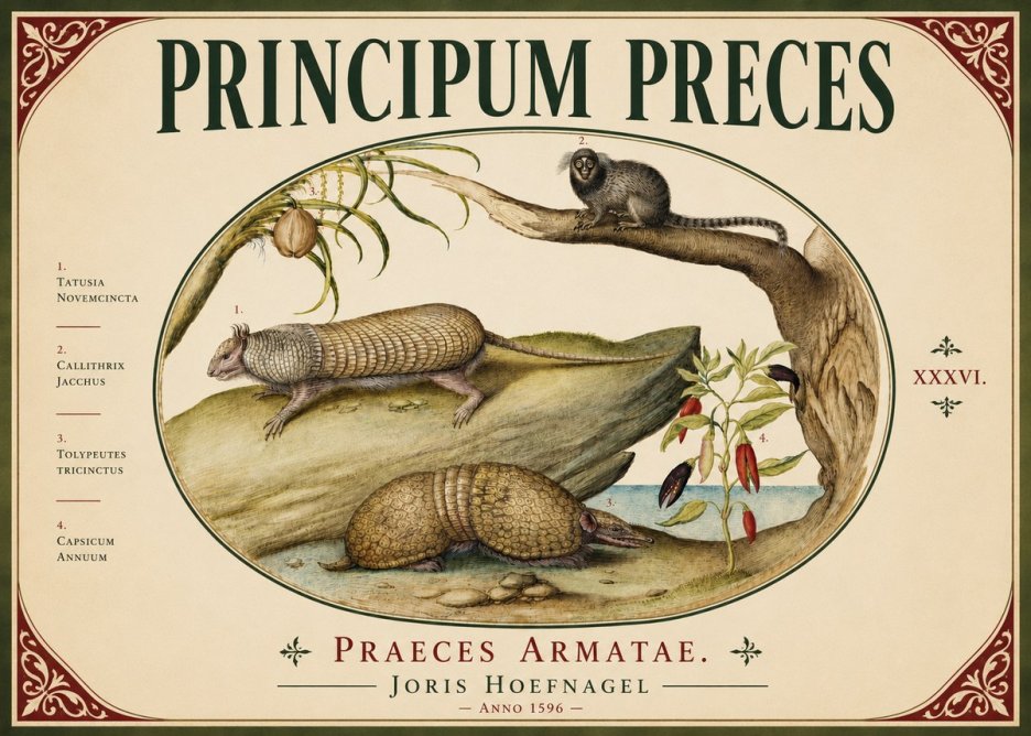 Joris Hoefnagel Praeces Armatae. No6 - Póster