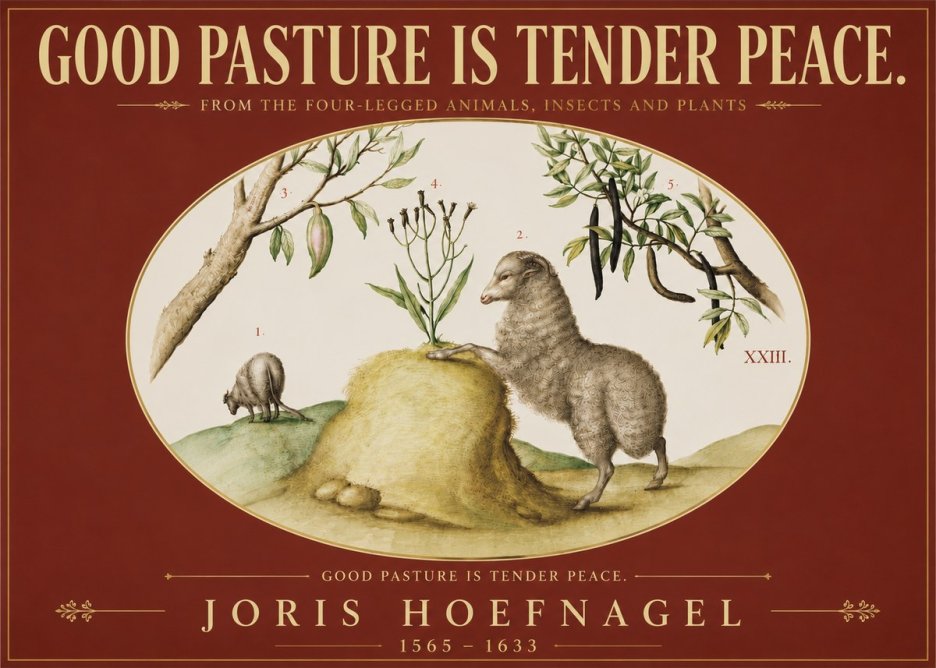 Joris Hoefnagel Good Pasture Is Tender Peace. No5 - Póster