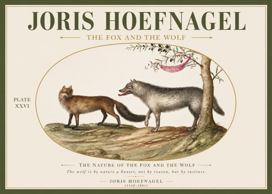 Joris Hoefnagel The Fox and the Wolf No3 - Póster
