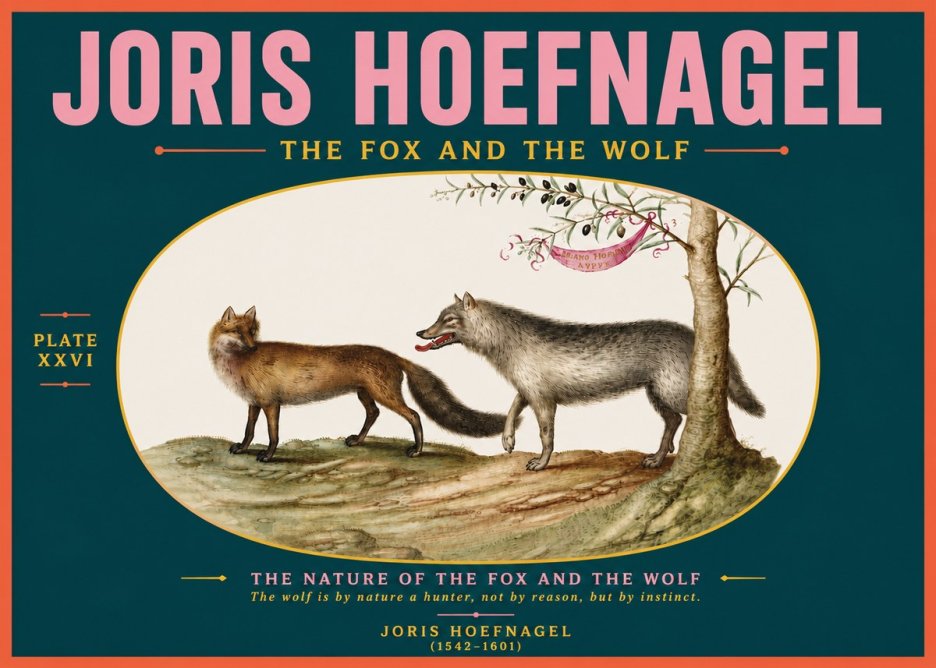 Joris Hoefnagel The Fox and the Wolf No5 - Póster