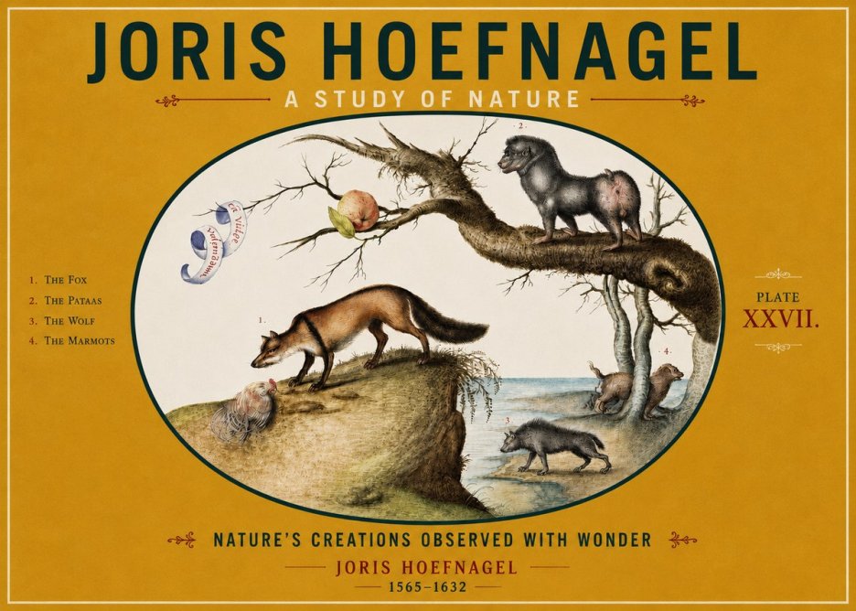 Joris Hoefnagel A Study of Nature - Plate Xxvii No4 - Póster