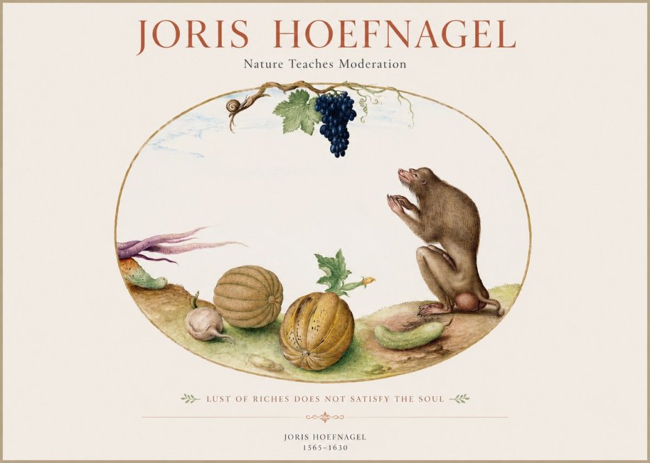 Joris Hoefnagel Nature Teaches Moderation No1 - Póster