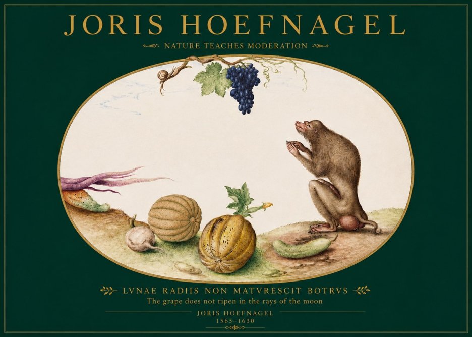 Joris Hoefnagel Nature Teaches Moderation No2 - Póster